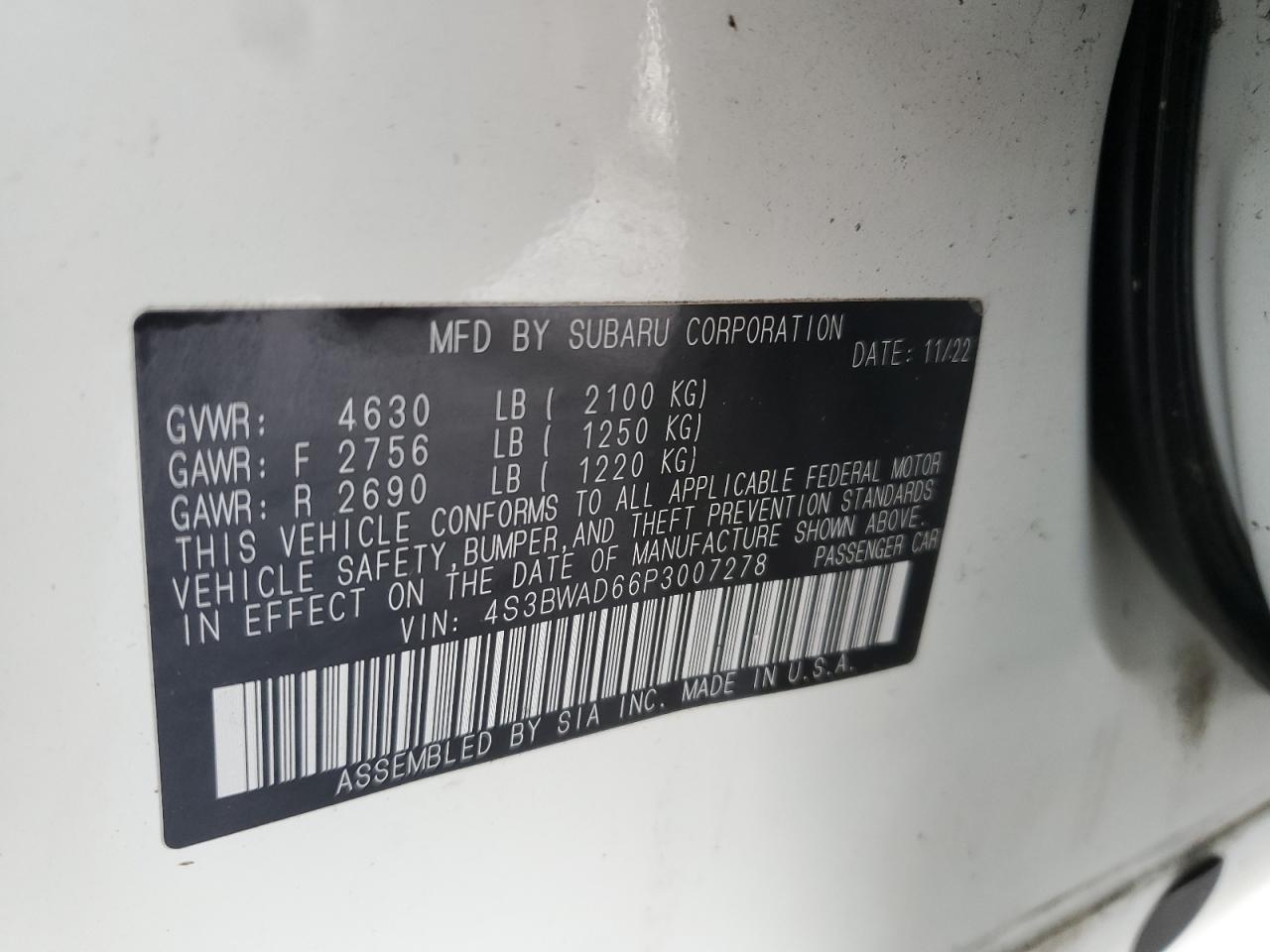 SUBARU LEGACY PREMIUM