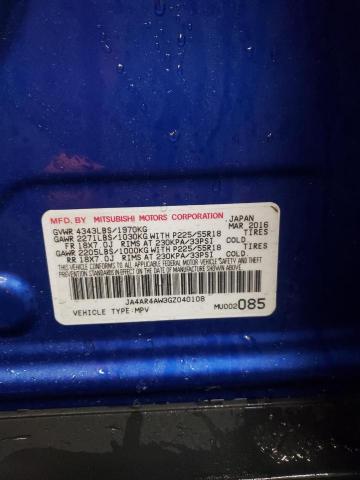 2016 MITSUBISHI OUTLANDER - JA4AR4AW3GZ040108