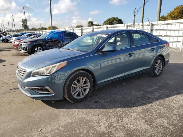 HYUNDAI SONATA SE 2015 blue  Gasoline 5NPE24AF9FH181413 photo #1