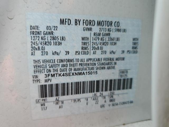 2022 FORD MUSTANG MA - 3FMTK4SEXNMA15015