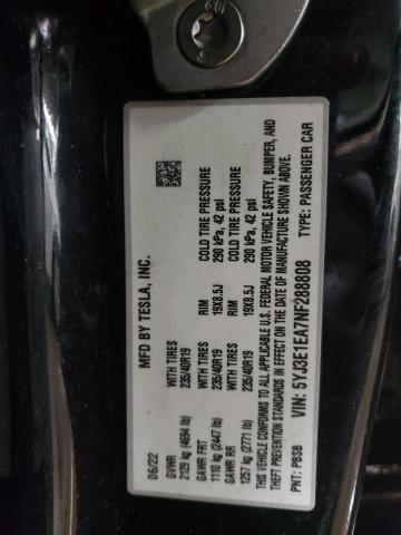 2022 TESLA MODEL 3 - 5YJ3E1EA7NF288808