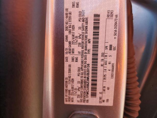 2021 FORD ESCAPE SE - 1FMCU0BZ3MUB20138