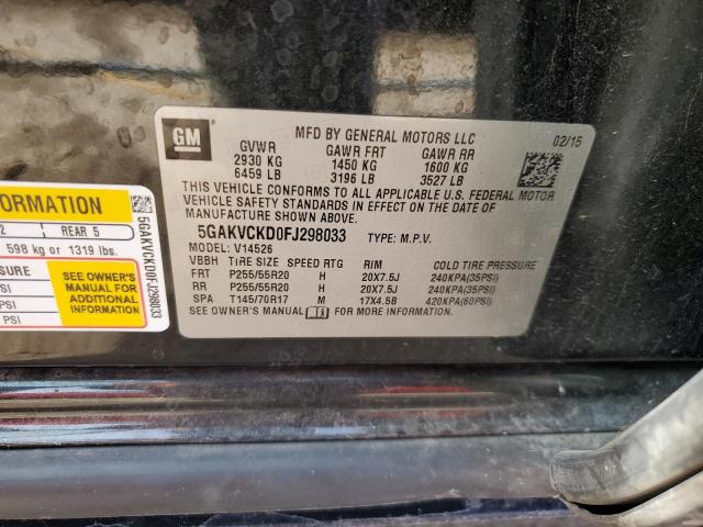 2015 BUICK ENCLAVE - 5GAKVCKD0FJ298033