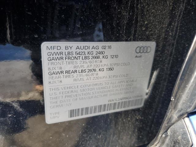 2016 AUDI Q5 PREMIUM - WA1L2AFP9GA109895