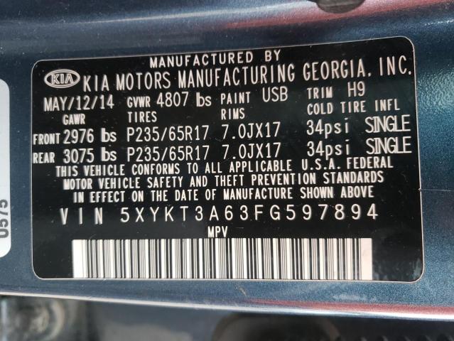 2015 KIA SORENTO 5XYKT3A63FG597894
