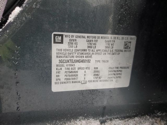 2017 CHEVROLET SILVERADO - 3GCUKTEJ9HG460182