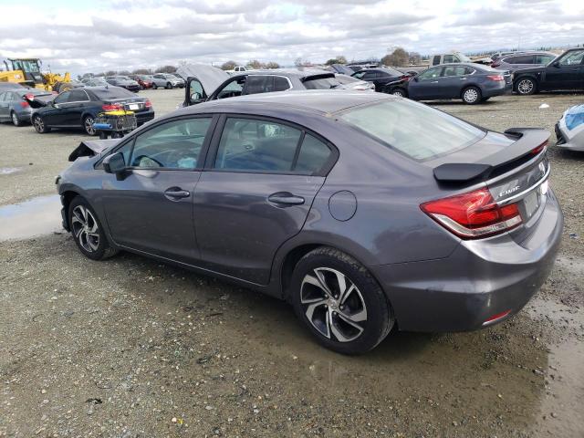 HONDA CIVIC LX 2015 gray sedan 4d gas 19XFB2F56FE294734 photo #3