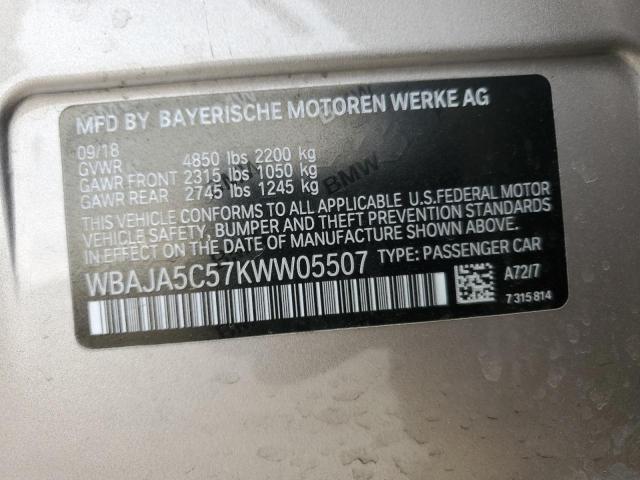 2019 BMW 530 I - WBAJA5C57KWW05507