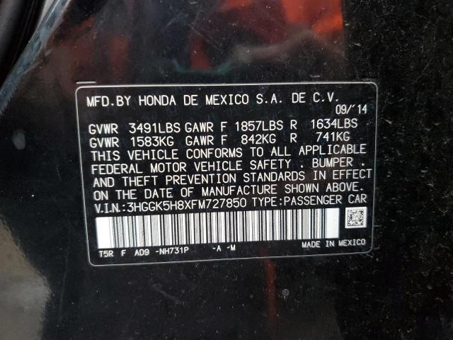 2015 HONDA FIT EX 3HGGK5H8XFM727850