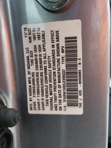 2018 HONDA CR-V TOURI - 7FARW1H93JE055337