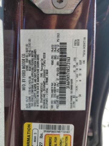 2017 FORD FUSION TIT - 3FA6P0K97HR372163