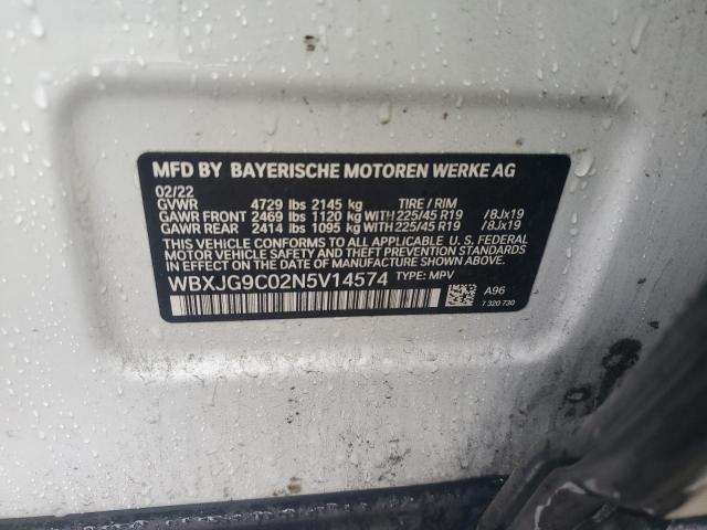 2022 BMW X1 XDRIVE2 - WBXJG9C02N5V14574