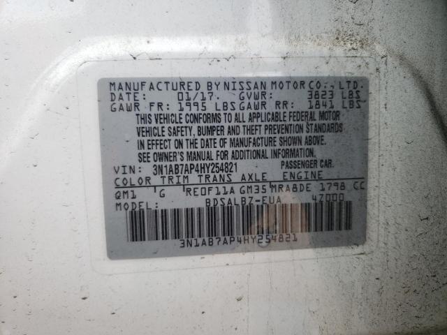 2017 NISSAN SENTRA S - 3N1AB7AP4HY254821