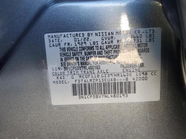 2022 NISSAN KICKS S - 3N1CP5BV7NL480193
