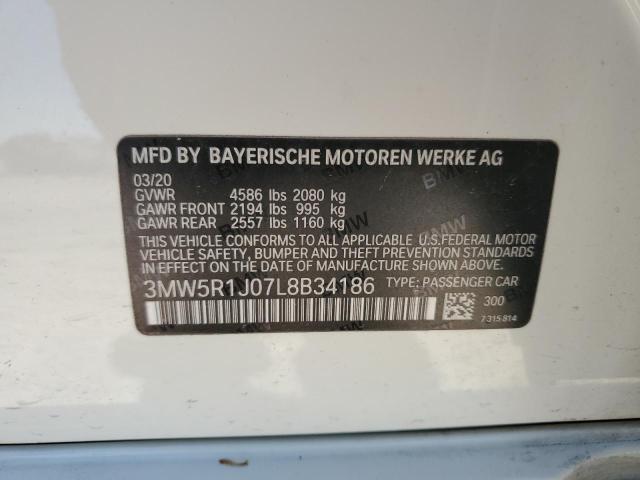 Lot #2421260939 2020 BMW 330I salvage car