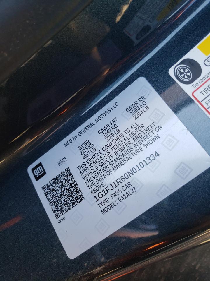 1G1FJ1R60N0101334 CHEVROLET CAMARO 2022