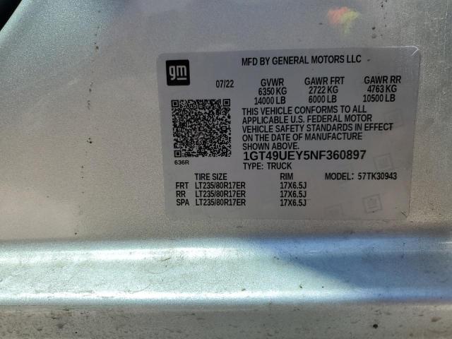 2022 GMC SIERRA K35 - 1GT49UEY5NF360897