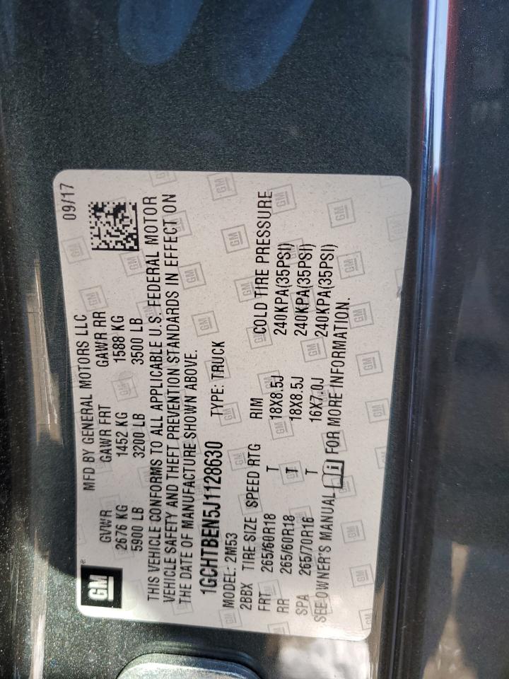 1GCHTBEN5J1128630 CHEVROLET COLORADO 2018