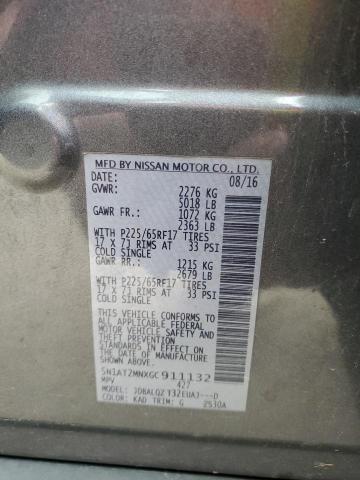 2016 Nissan Rogue S VIN: 5N1AT2MNXGC911132 Lot: 45879704