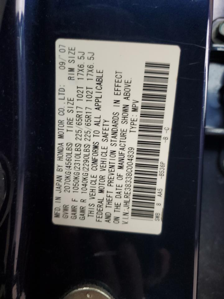 JHLRE38338C004839 2008 Honda Cr-V Lx