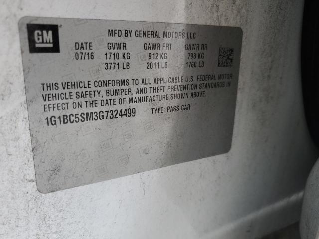 2016 CHEVROLET CRUZE LS - 1G1BC5SM3G7324499