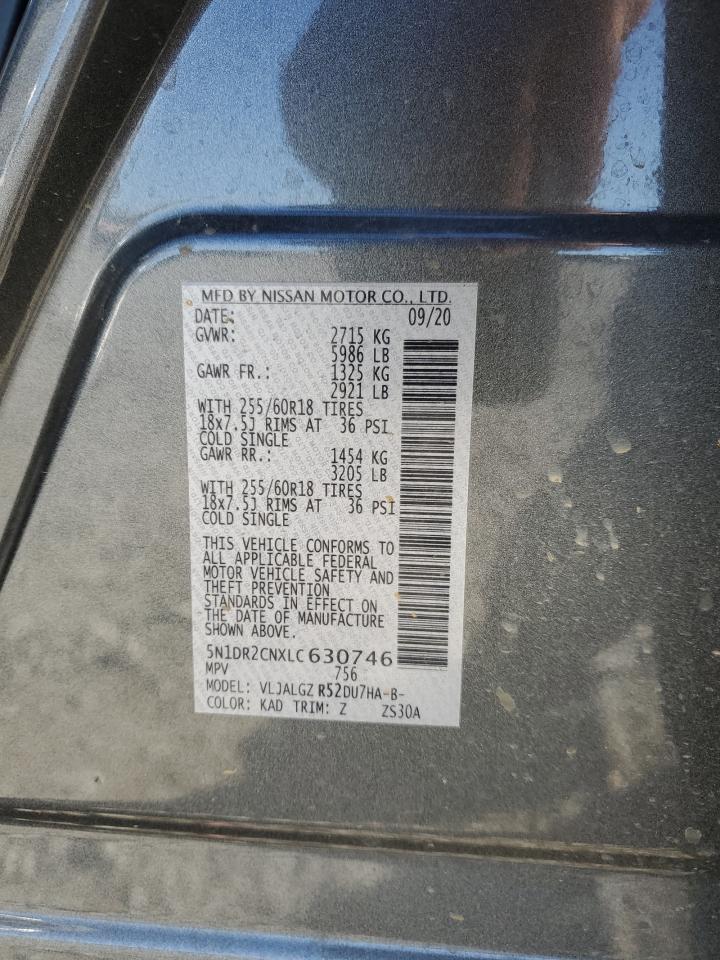 5N1DR2CNXLC630746 NISSAN PATHFINDER 2020
