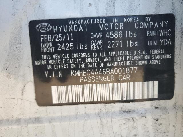 2011 Hyundai Sonata Hybrid VIN: KMHEC4A46BA001877 Lot: 47564604