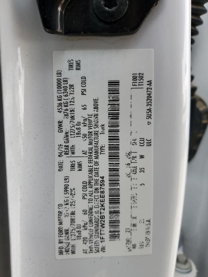 1FT7W2BT2KEE87594 FORD F250 2019