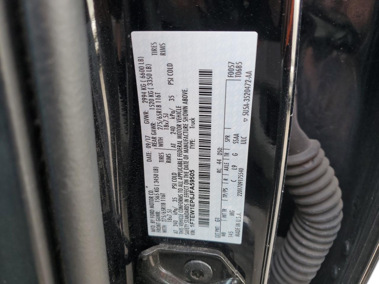 1FTEW1EP6JFA59505 FORD F-150 2018