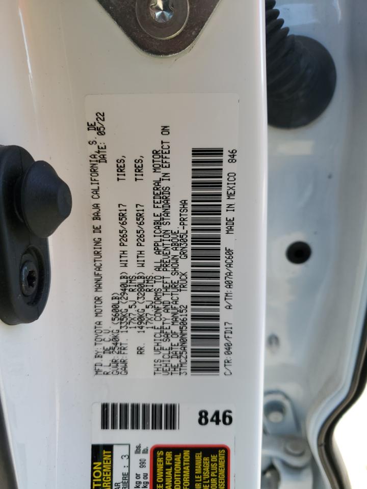 3TMCZ5AN0NM506152 TOYOTA TACOMA 2022