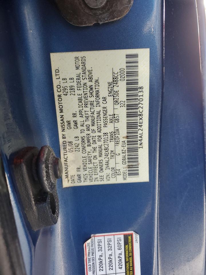 1N4AL24EX8C270138 2008 Nissan Altima 2.5S