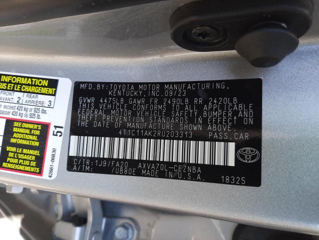 VIN 4T1C11AK2RU203313 2024 Toyota Camry, LE no.12