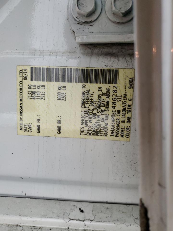 1N4AA5AP0EC486282 2014 Nissan Maxima S