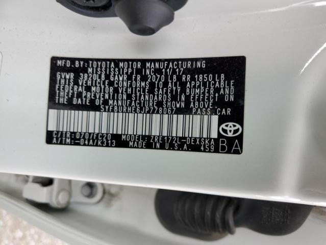 2018 TOYOTA COROLLA L - 5YFBURHE6JP778067