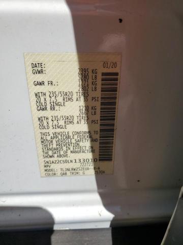 5N1AZ2CS0LN133010 NISSAN MURANO 2020