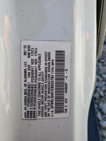 5FNRL5H61EB034784 2014 Honda Odyssey Exl