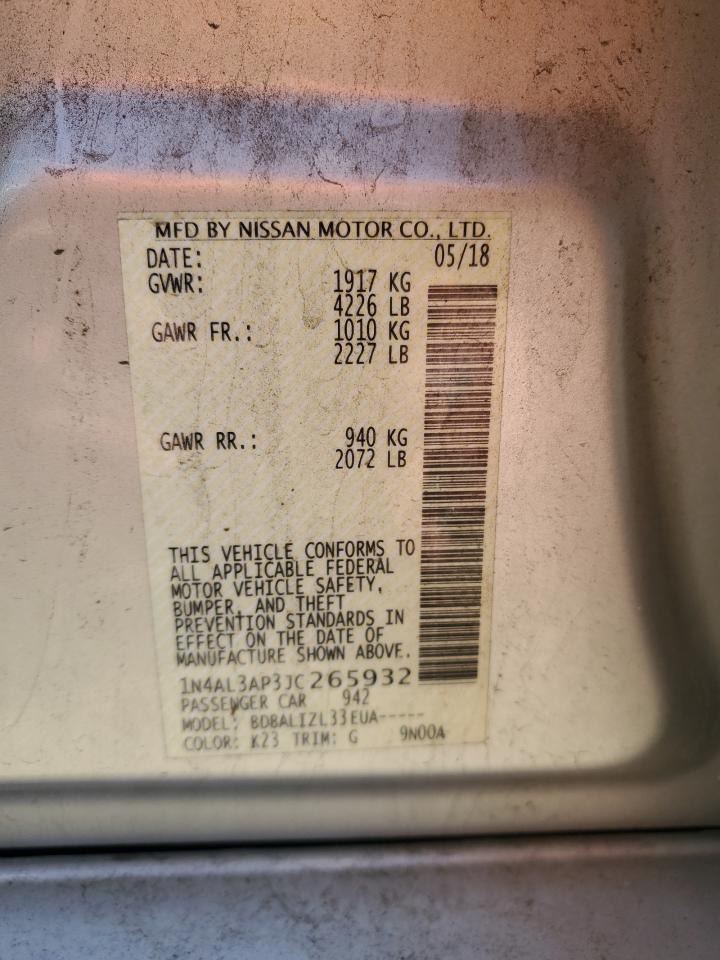1N4AL3AP3JC265932 NISSAN ALTIMA 2018