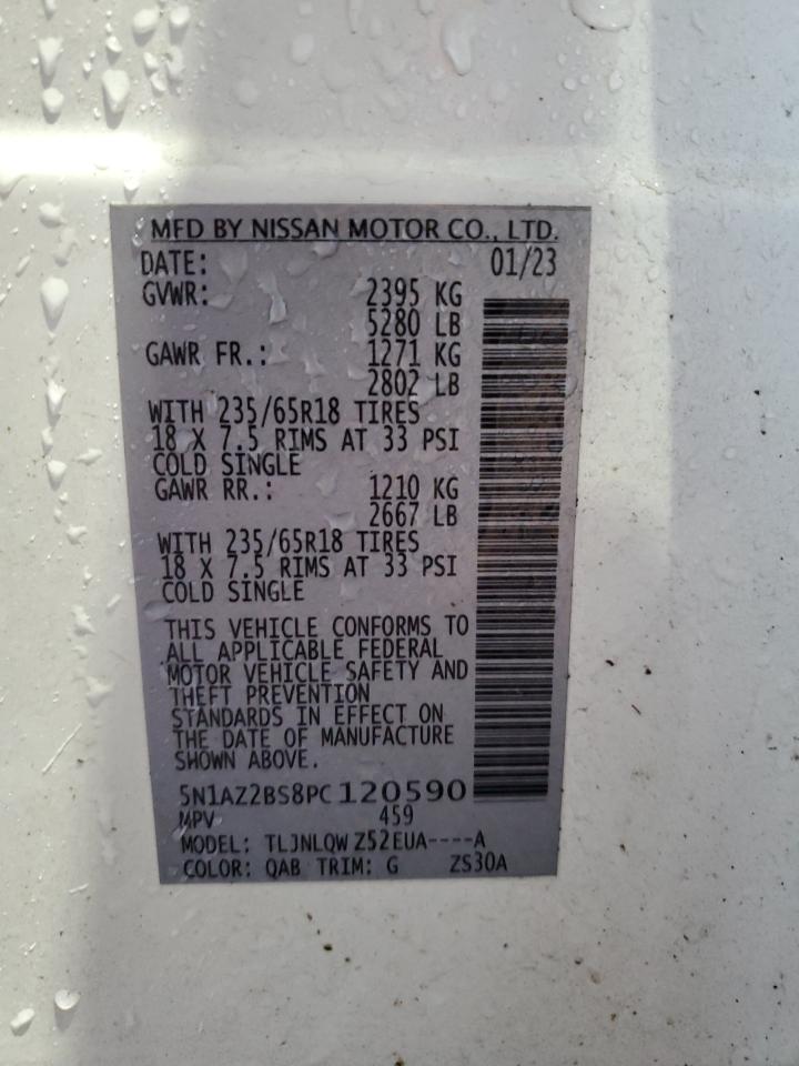 5N1AZ2BS8PC120590 2023 Nissan Murano Sv