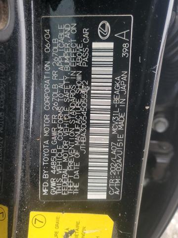 2004 Lexus Es 330 VIN: JTHBA30G545055572 Lot: 44868894