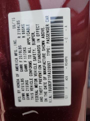 2015 ACURA TLX ADVANC 19UUB3F71FA009697