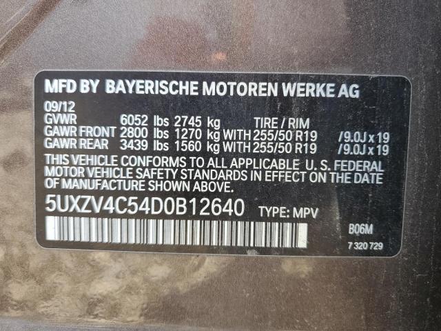 VIN 5UXZV4C54D0B12640 2013 BMW X5, Xdrive35I no.13