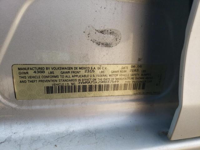 2009 Volkswagen Jetta Wolfsburg VIN: 3VWRA71K79M037549 Lot: 47410054