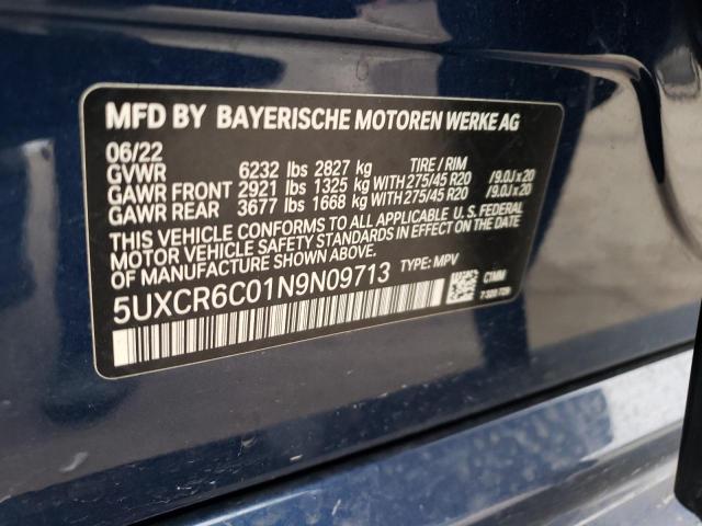 2022 BMW X5 XDRIVE4 - 5UXCR6C01N9N09713