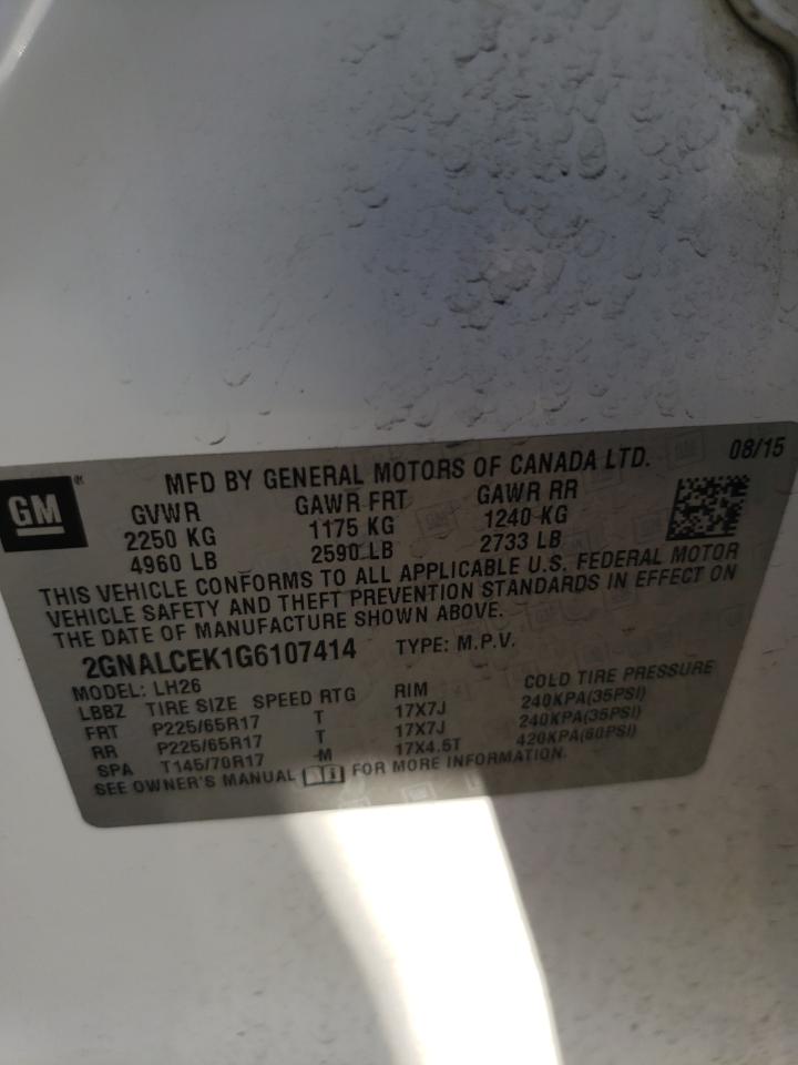 2GNALCEK1G6107414 CHEVROLET EQUINOX 2016