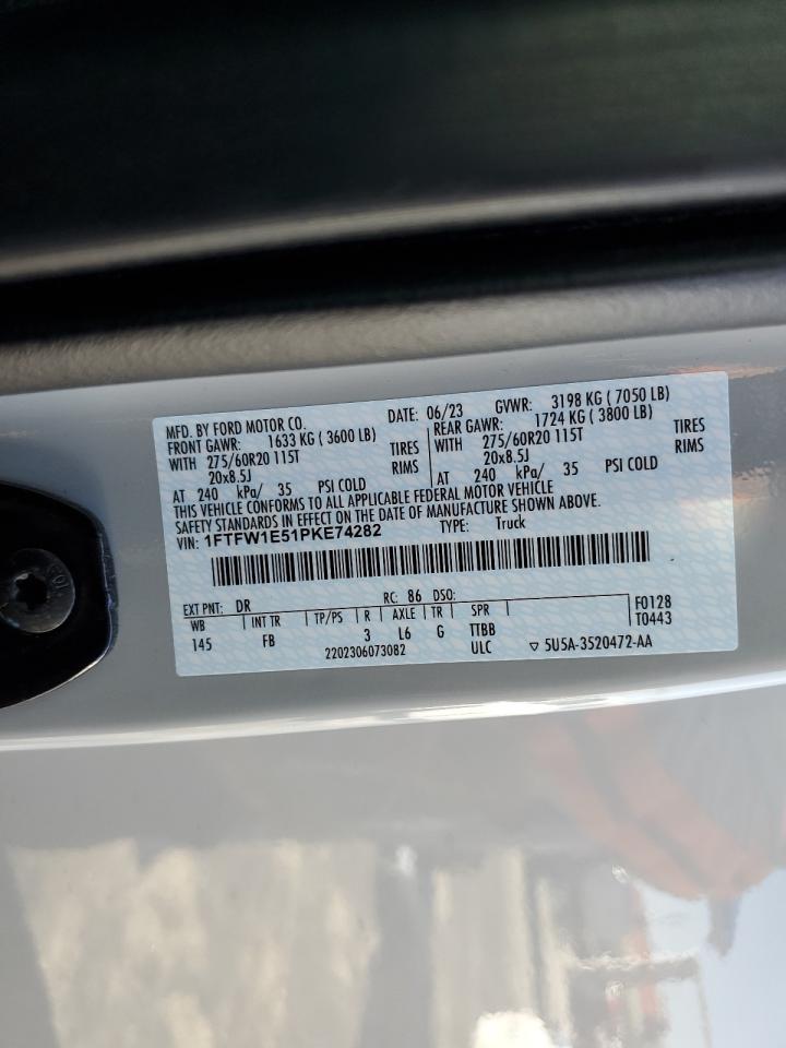 1FTFW1E51PKE74282 FORD F-150 2023