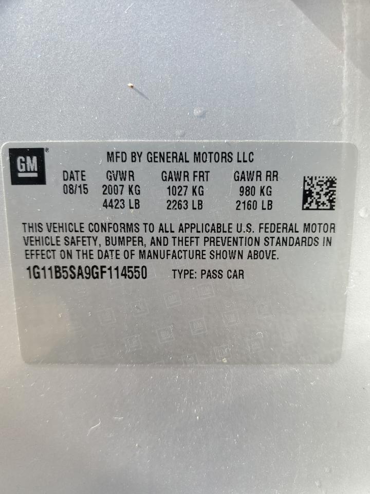 1G11B5SA9GF114550 CHEVROLET MALIBU 2016