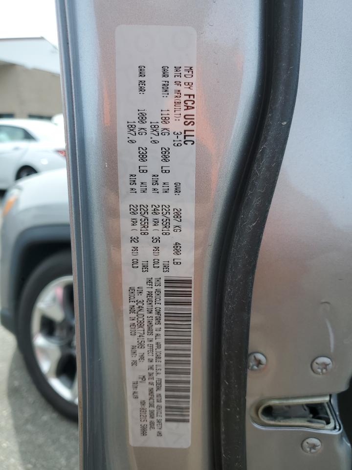 3C4NJDCB8KT741509 2019 Jeep Compass Limited