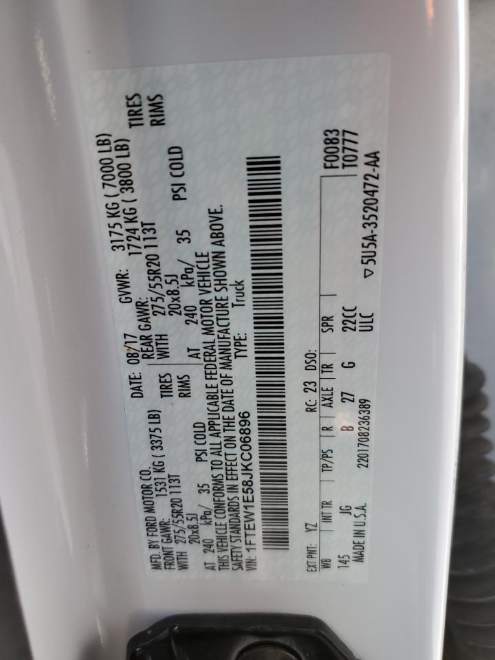 1FTEW1E58JKC06896 FORD F-150 2018