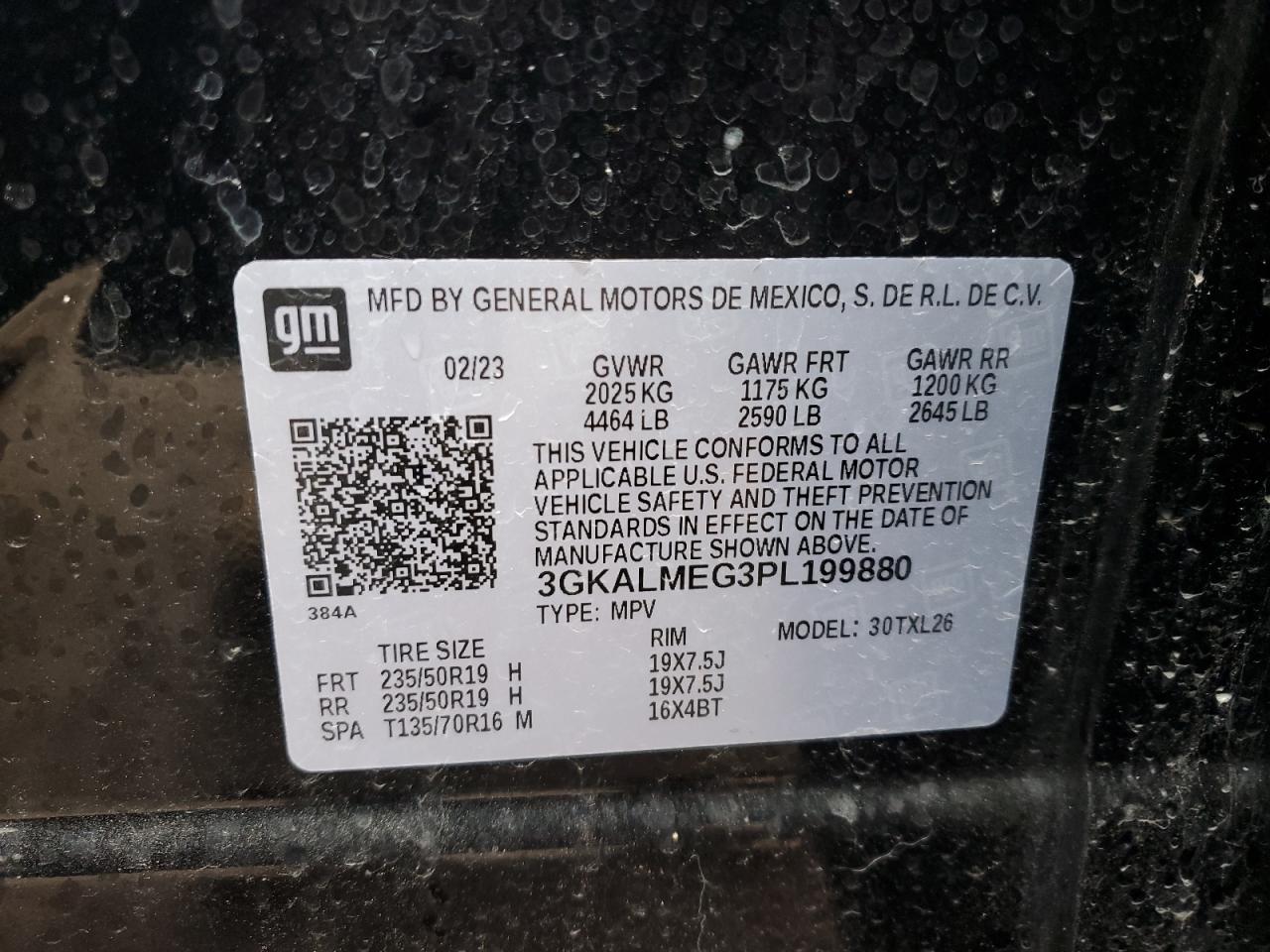3GKALMEG3PL199880 GMC TERRAIN 2023