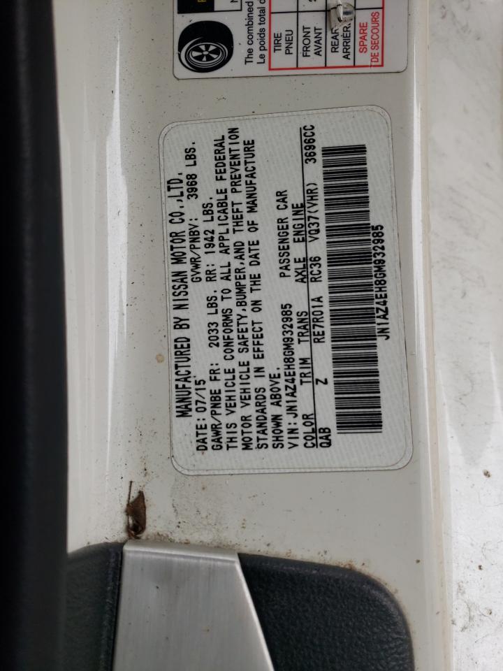 JN1AZ4EH8GM932985 NISSAN 370Z 2016